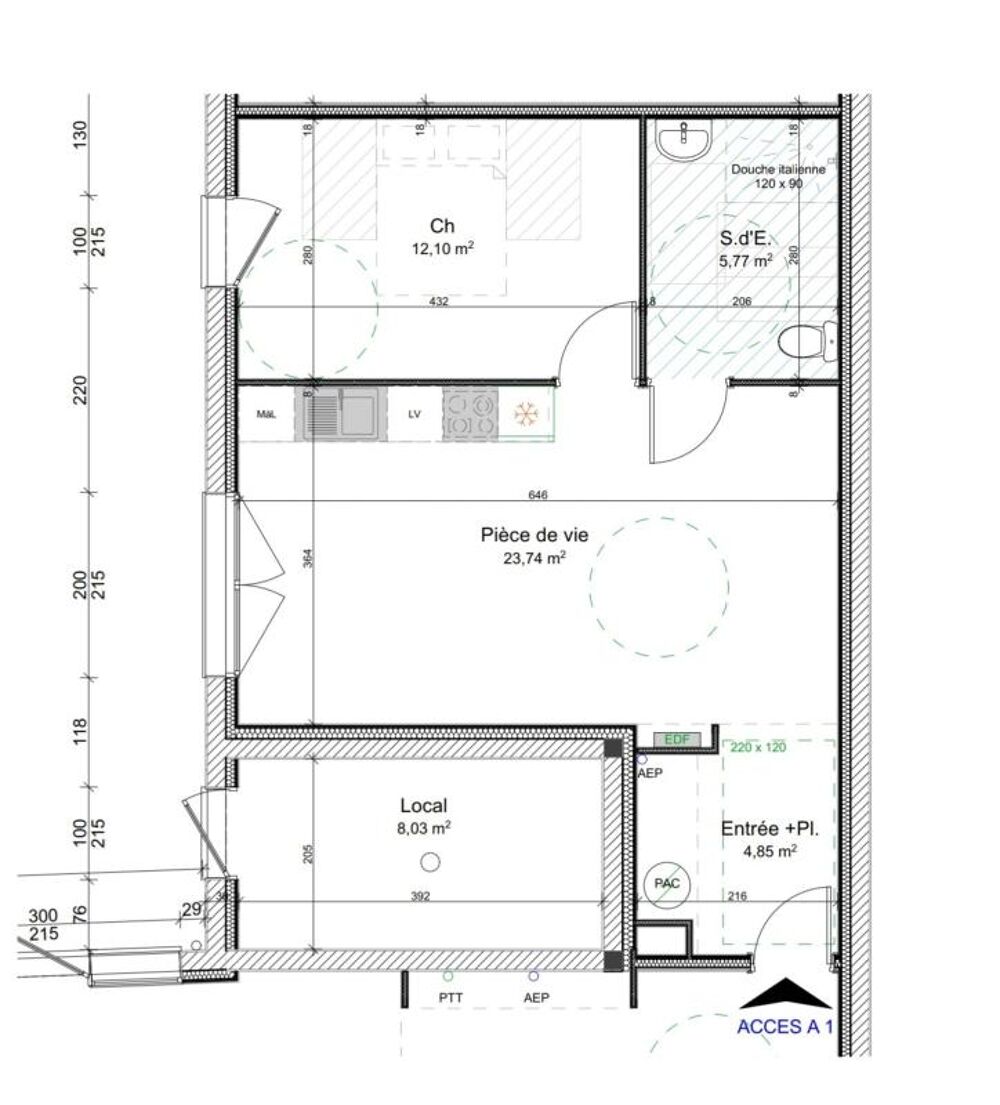Appartement T2 récent avec terrasse  Hyper centre Redon  Résidence sécurisée