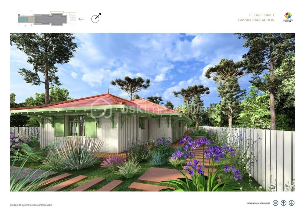 Vente Terrain Beau terrain de 1160m2 arboré avec projet de construction à Lège-Cap-Ferret Lege cap ferret