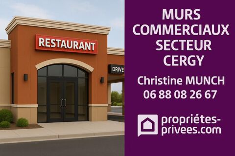 &Agrave; VENDRE - MURS COMMERCIAUX - CERGY-PONTOISE - MURS 370 M&sup2; / PARCELLE 1960M2 957000 95000 Cergy