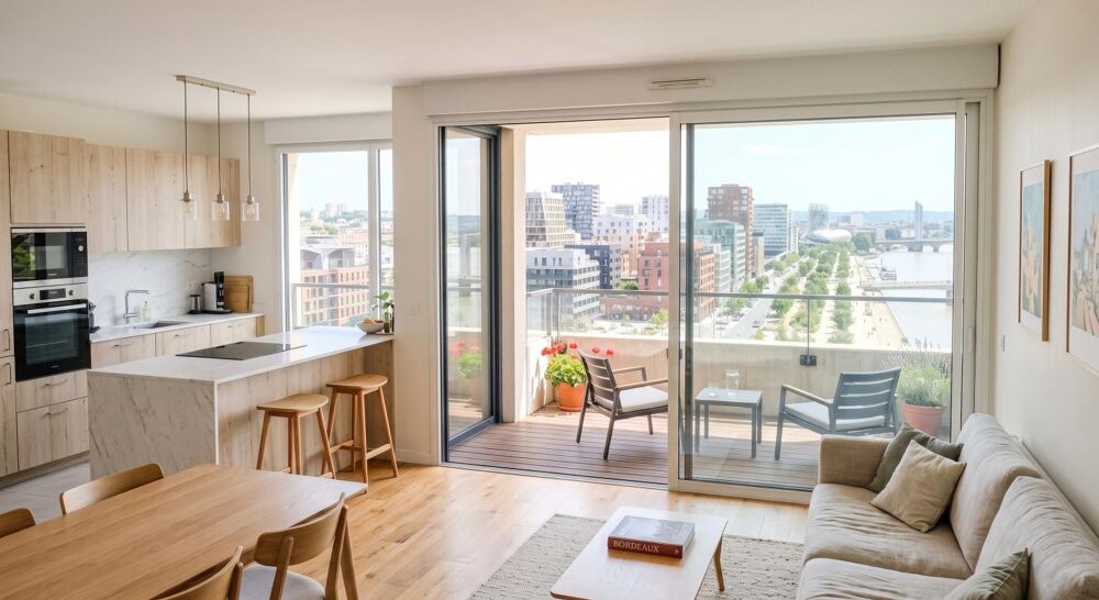 Vente Appartement ***Appartement 2 pièces en ETAGE ELEVE et VUE DEGAGEE avec BALCON + PLACE PARKING sécurisée !!*** Bordeaux