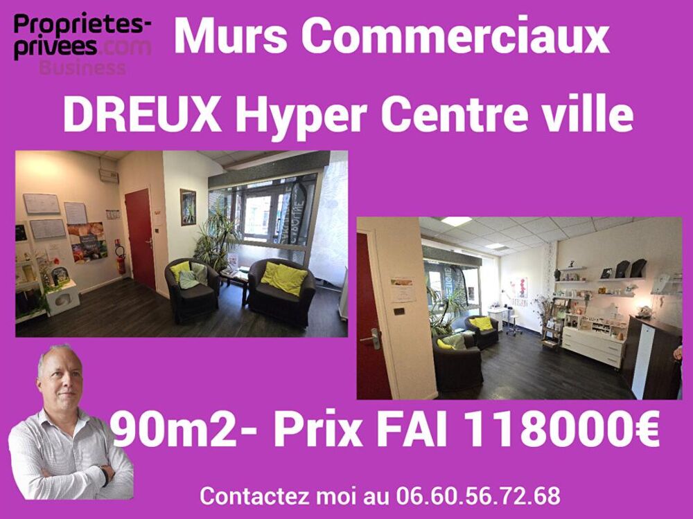   DREUX 28100 - Murs commerciaux, local 90 m² , CENTRE VILLE 