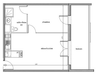 Location Appartement T2 lumineux avec balcon - Résidence POINT D'ORGUE à Toulouse Toulouse