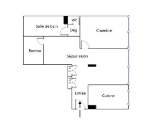  Appartement � vendre 2 pi�ces 64 m�