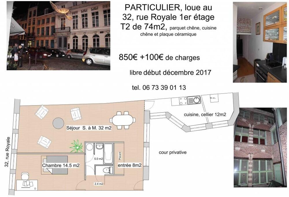 Location Appartement Appartement de 74m2 à louer sur Lille Lille