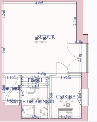  Appartement � louer 1 pi�ce 32 m�