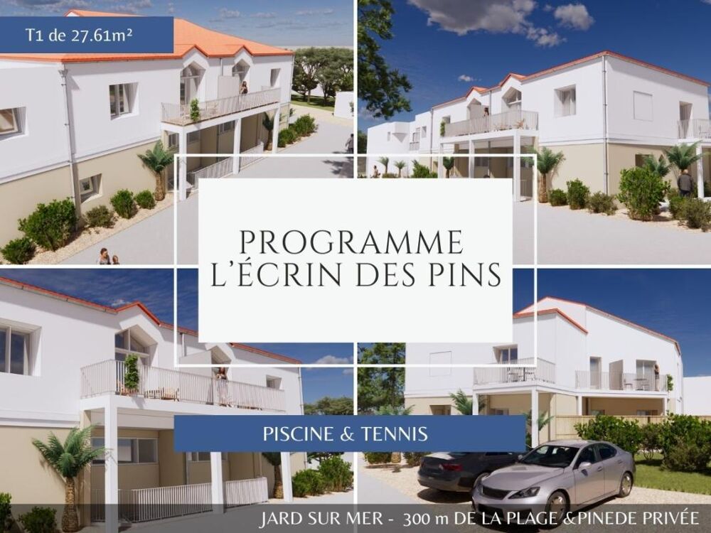 Appartement T1 de 27.61 m2 - à 300m de l'Océan Piscine & Tennis
