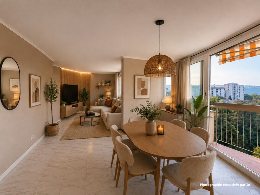 Vente Appartement Bel appartement 5 pièces (3 chambres) avec terrasse, aperçu mer, cave et parking privé Carros