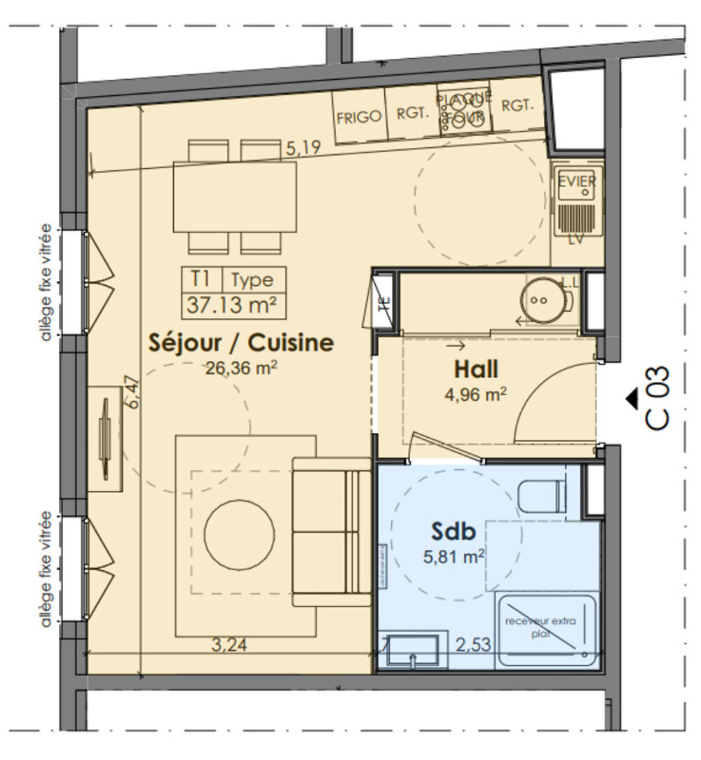 Vente Appartement PROPRIANO (20) appartement à vendre 1 pièces de 37,13 m2 Propriano