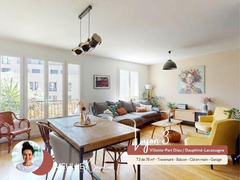 Appartement 3 pièces 77 m² · à Lyon 3 · 77 m² · 335 000 €