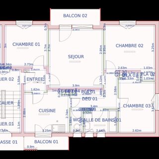  Appartement à louer 4 pièces 72 m²