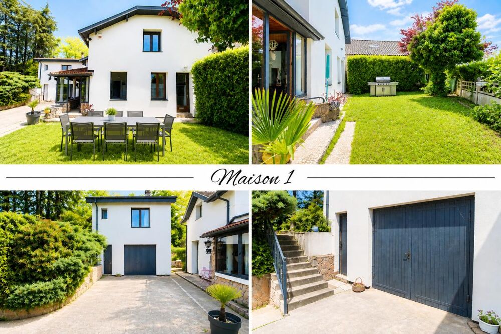 Ensemble immobilier, deux maisons indépendantes sur terrain paysager de 1302 m²