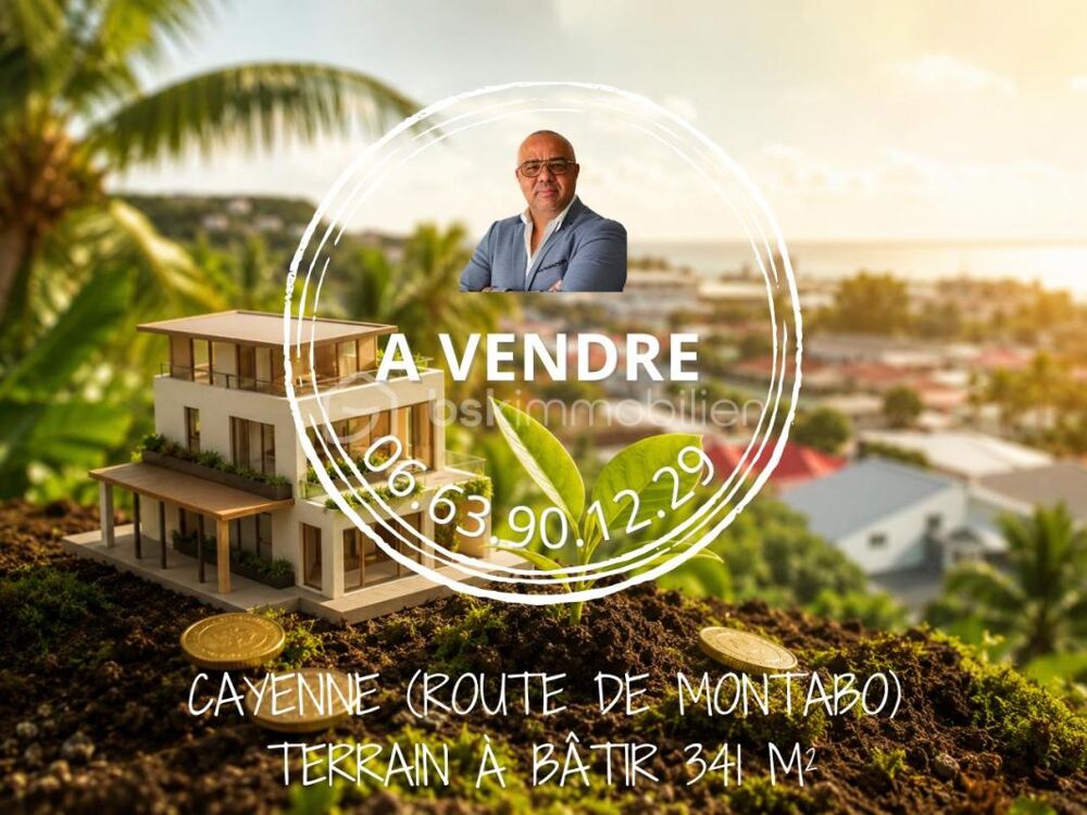 Vente Terrain CAYENNE – PROCHE FUTUR CASINO-THÉÂTRE – TERRAIN VIABILISÉ 341 M² – ZONE UC Cayenne