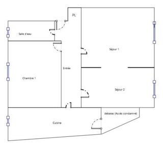  Appartement à louer 3 pièces 65 m²