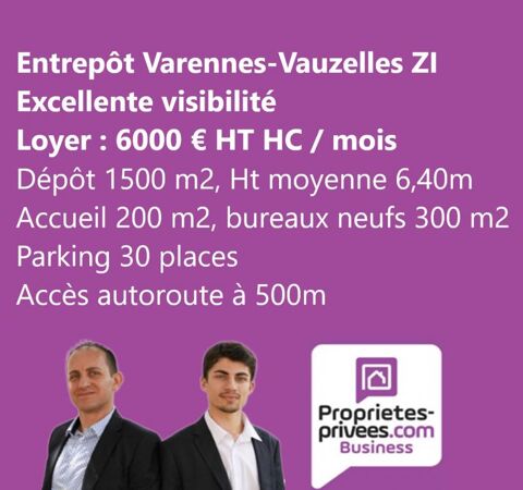 VARENNES-VAUZELLES ZI - LOCATION ENTREPOT 2000 M2 AVEC BUREAUX NEUFS 6000 58640 Varennes vauzelles
