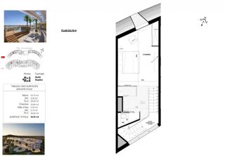  Appartement  vendre 2 pices 56 m