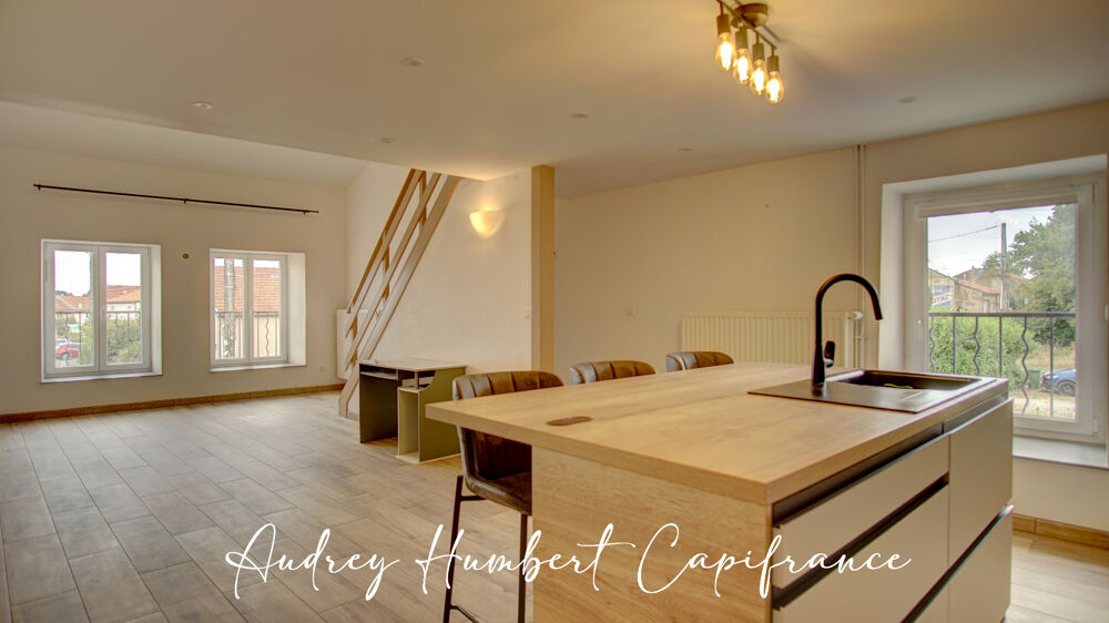 Maison rénovée à vendre REZONVILLE-VIONVILLE (57) - grand séjour avec cuisine ouverte - 3 chambres - grand garage - potentiel d'