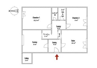  Appartement � vendre 3 pi�ces 62 m�