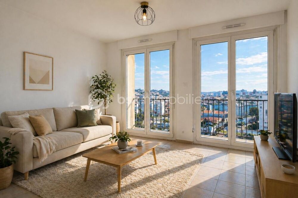 Marseille 10e  T3 rénové  2 chambres  8e étage  Vue dégagée  Balcon - Garage fermé + cave