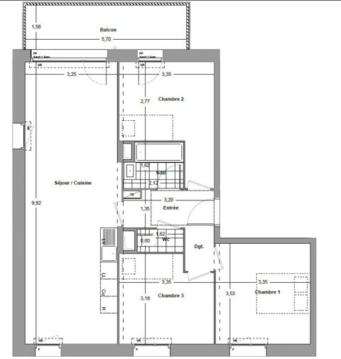  Appartement � louer 4 pi�ces 75 m�