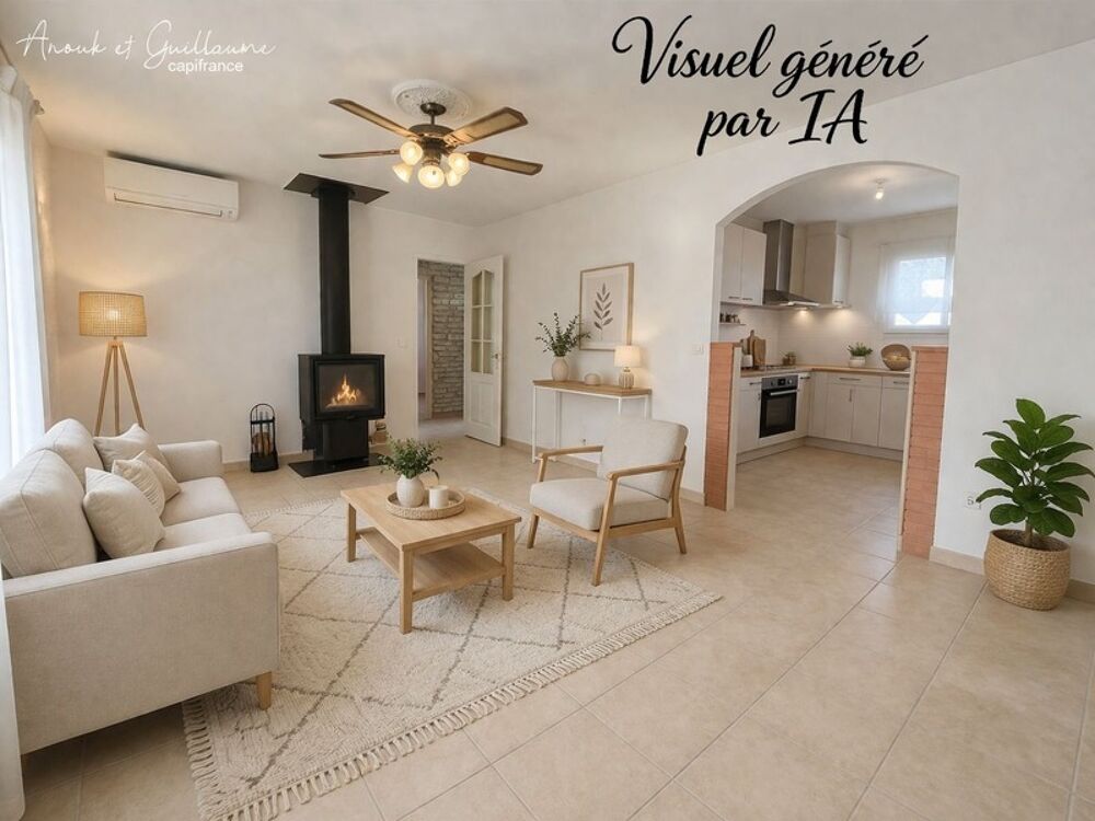 Exclusivité - Villa de 65m² 3 pièces avec piscine et garage - Roujan (34320)