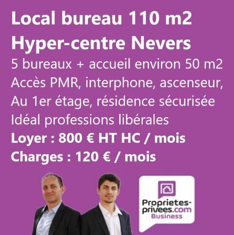 CENTRE-VILLE - LOCAL COMMERCIAL 110 M² 800 58000 Nevers