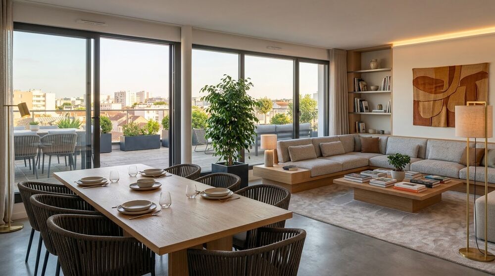 Vente Appartement - RARE T5 au DERNIER ETAGE avec GRANDE TERRASSE, PARKING, PROCHE TRANSPORTS - Aubervilliers