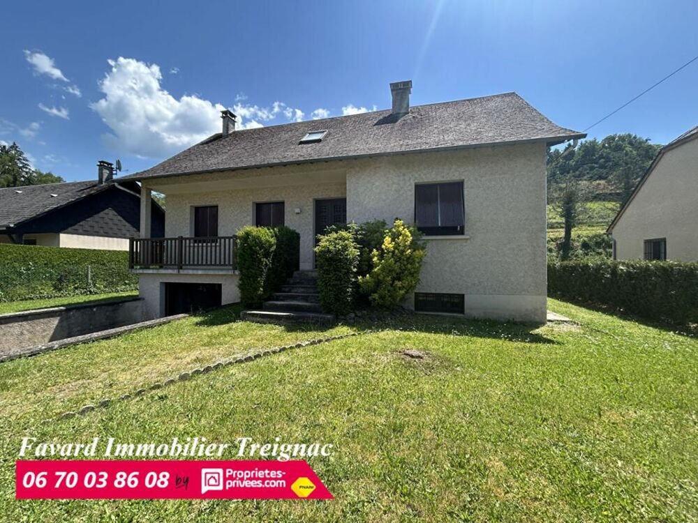Vente Maison Maison  120 m²  3 chambres - garage  et  jardin plat  850 m² 19 260 TREIGNAC Treignac