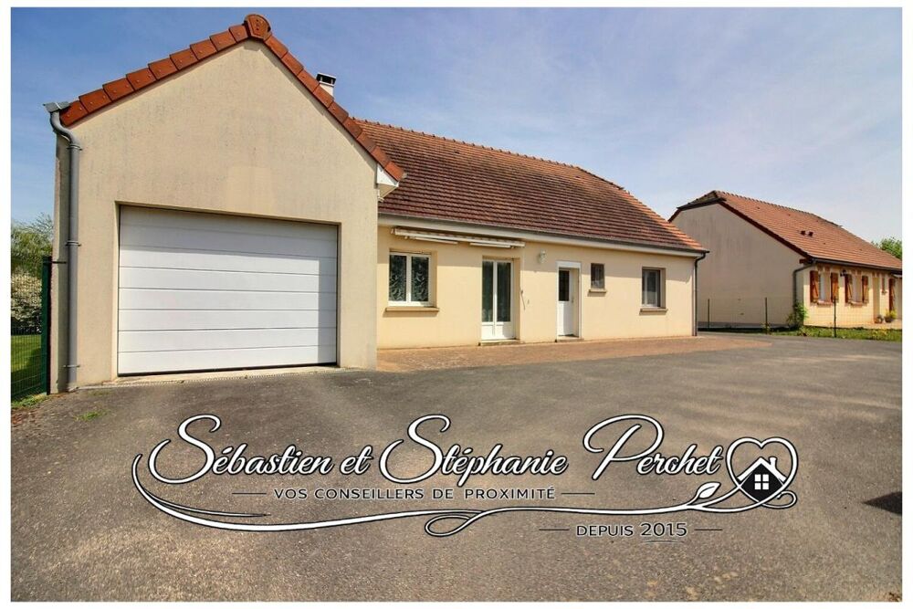 Maison de plain-pied 2006 - 3 chambres - grenier aménageable- Terrain clos et arboré de 1013 m2 - Garage 32 m²