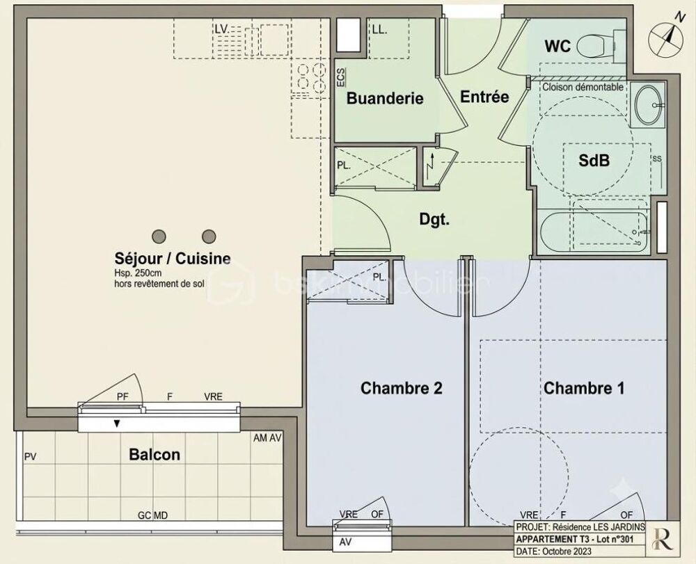 Coup de coeur assuré ! T3 récent - 65m2 - 2 chambres avec terrasse