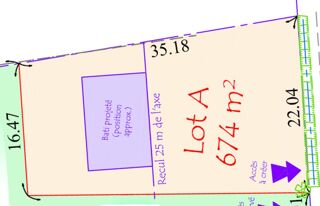  Terrain  vendre 674 m