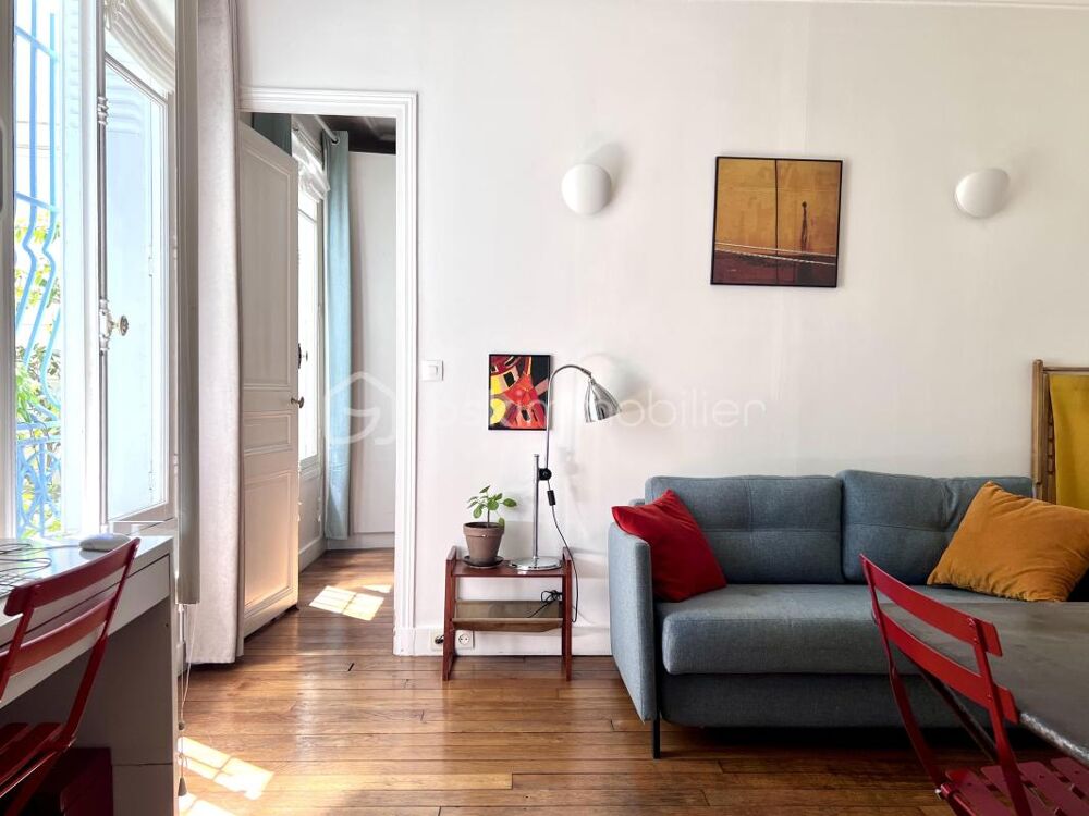 PARIS 18?  RUE CAVALLOTTI 2 pièces de 37,07 m²  Calme absolu  Charme de l'ancien  Belle hauteur sous plafond