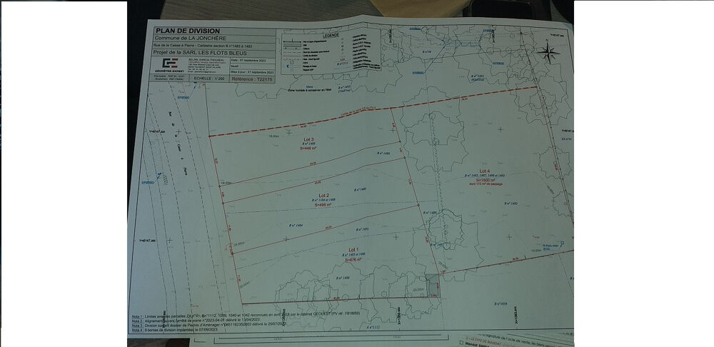 Vente Terrain Terrain La Jonchere 495 m2 La jonchere