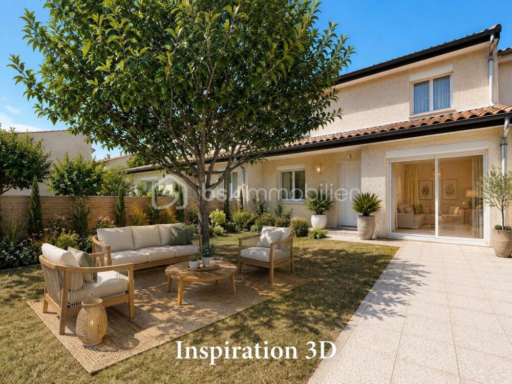 Vente Maison SAUVIAN – Maison 4 pièces de 92 m² avec jardins, bureau et stationnements Sauvian