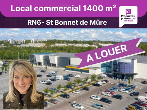 A LOUER RN6 - St Bonnet de Mûre - Local commercial 1.400 m² 14000 69720 Saint bonnet de mure