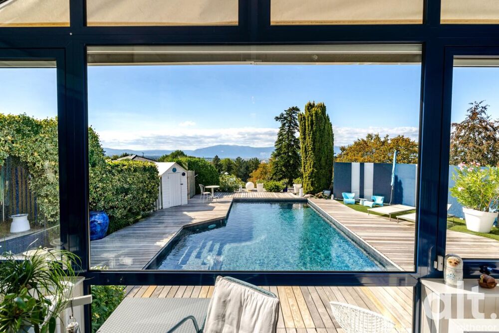 Vente Villa Villa à Collonges-sous-Salève - vue Salève et piscine Collonges sous saleve