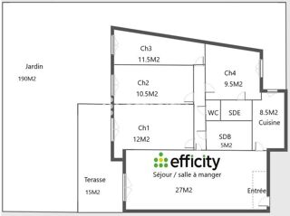  Appartement � vendre 5 pi�ces 91 m�