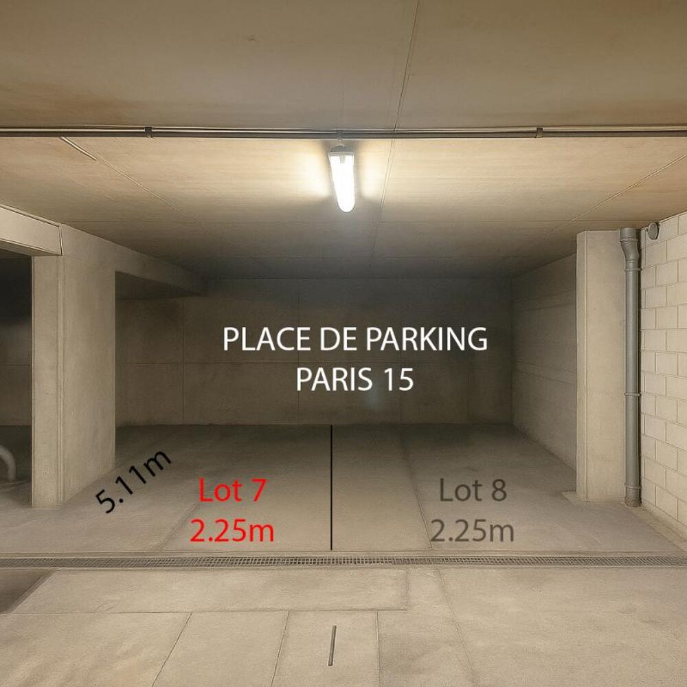 Vente Parking/Garage Place de Parking  -3 Sous-Sol - Rue de l'Abbé Groult 75015 PARIS 15 Paris 15
