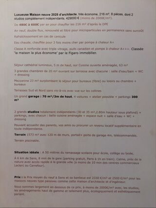  Maison à vendre 8 pièces 216 m²