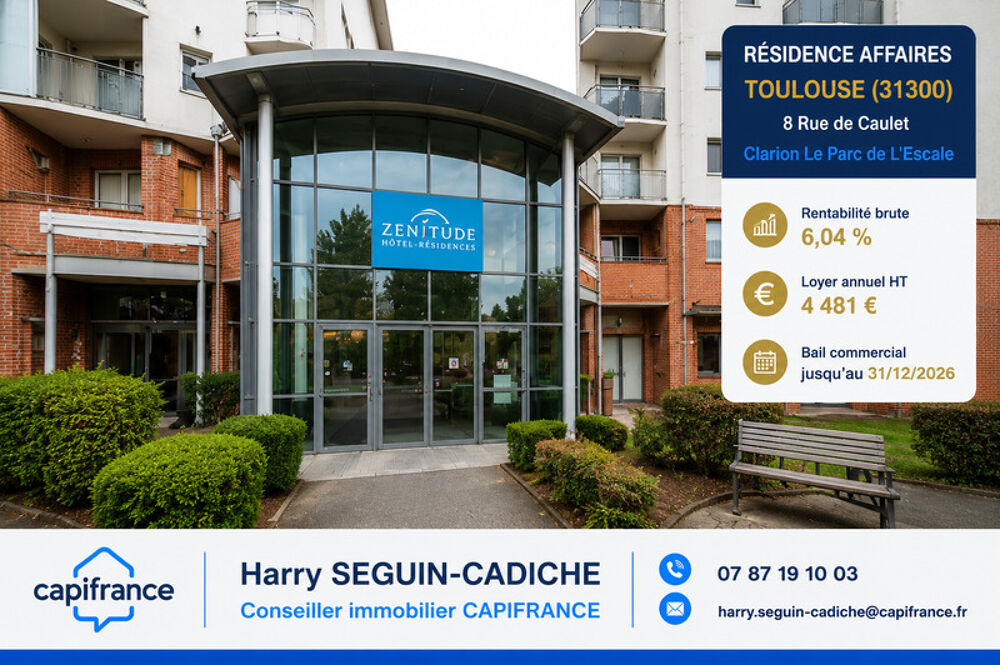 T1 bis 25,85 m² avec balcon  Résidence de services  Rentabilité 6,04 %