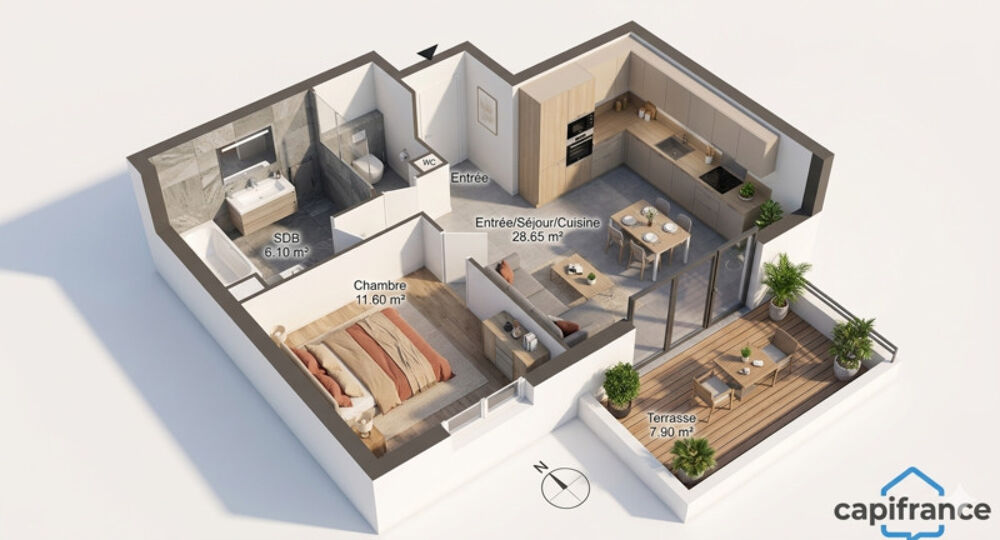 appartement à vendre 2 pièces SAINT ANDRE DE SANGONIS (34)