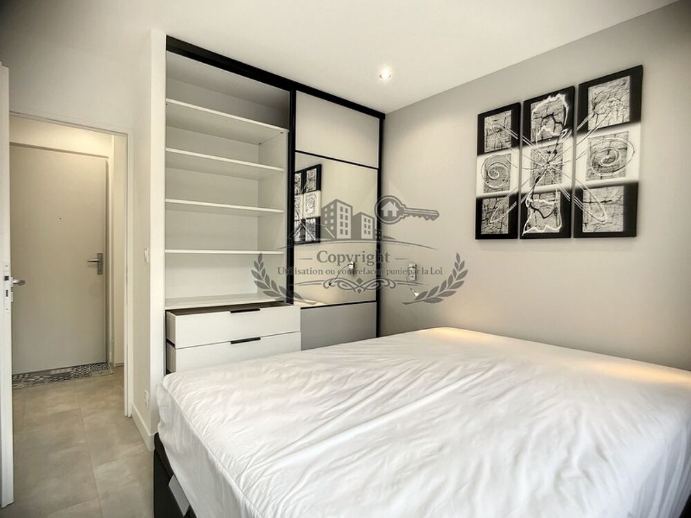 Location Appartement SPACIEUX T1 MEUBLE 28.05 m² avec espace nuit ( lit double 160 cm avec dressing) Lyon 3