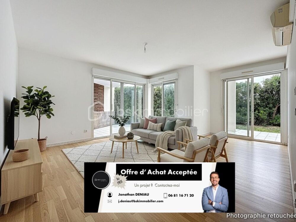 APPARTEMENT 2 PIÈCES DE 59 m2 AVEC JARDIN DE 130 m2 + PARKING ET CAVE