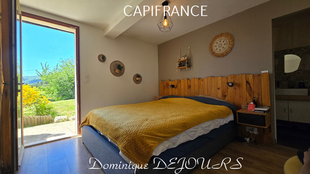 Vente Maison Ardèche, Vallée de l'Eyrieux, LES OLLIERES SUR EYRIEUX - Maison bioclimatique de 2018 - 126m² - espace extérieur Les ollieres sur eyrieux