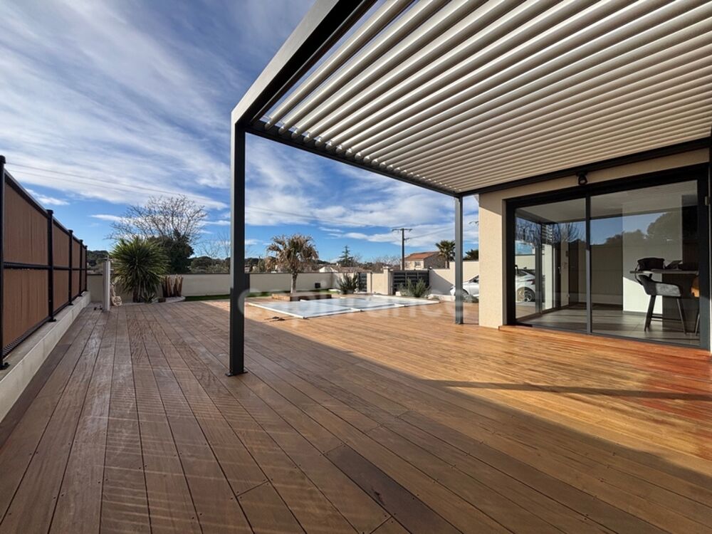 HERAULT (34), VENDUE MEUBLÉE, VILLA CONTEMPORAINE P4, PRESTATIONS HAUT DE GAMME, PISCINE, SECTEUR CALME
