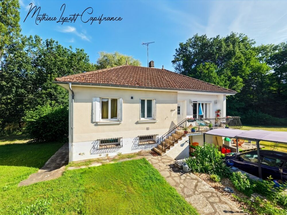 Maison viager occupé à vendre 5 pièces BASSILLAC ET AUBEROCHE (24) SANS RENTE  MAISON SUR 2 200 m² EN BORD DE RIVIÈRE 