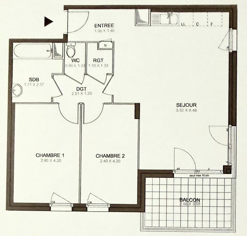 Vente Appartement Appartement à vendre 3 pièces MEAUX (77) Meaux
