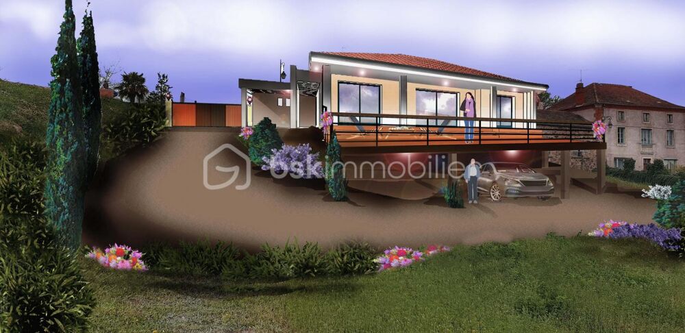 Vente Terrain Terrain de 843 m² avec projet de maison (permis purgé, fondations réalisées) – Vue panoramique plein sud Saint jean saint maurice sur loire