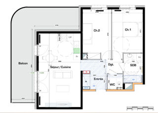  Appartement à vendre 3 pièces 68 m²