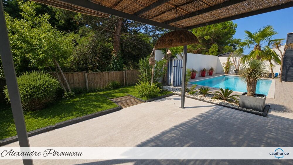 La Rochelle  Élégante maison contemporaine 4ch de plain-pied avec piscine, au calme absolu
