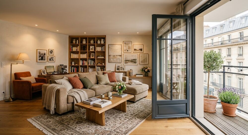 Vente Appartement - GRAND T3 en ETAGE ELEVÉ  avec BALCON, CAVE, orienté PLEIN OUEST, PROCHE MÉTRO 14 - Paris 17